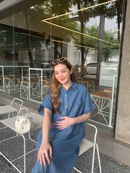 MM 429 Ribbon denim dress