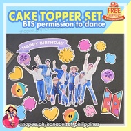 Bts Cake Topper [set] | Happy Birthday Cake Topper ♥ hdsph PTD version