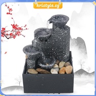 [kristyle.sg] Creative Flowing Water Fountain Feng Shui Luck Home Office Decoration Tabletop Caft
