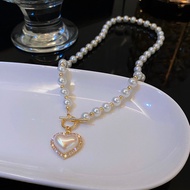 Pearl Necklace Heart Pendant Pearl Heart Necklace Women - Luxury Heart Shape - Aliexpress