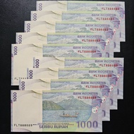 uang 1000 patimura hampir solid 8 baru unc tahun 2000 9lembar