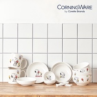 [Corelle Brand] Corningwear Snoopy Ice Cream Tableware Set for 2 people 14P for 4people 28p ceramic bowl side dish plate New Bone China