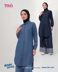 NIBRAS JALANKU BIRU 010 TUNIK NIBRAS DEWASA Denim Series