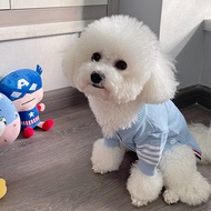 codCat Dog Clothes Autumn Winter Sweater Cardigan Fashion English Short Blue Cat Teddy Chenery VIP D