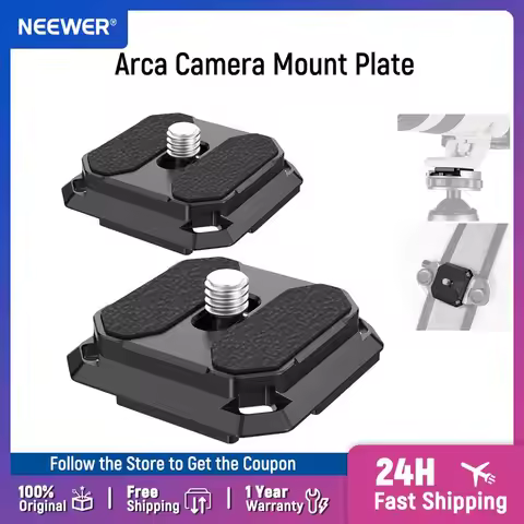 Neewer Quick Release Plate 38mm Square Arca Type QR Camera Mount Plate Compatible with Peak Design C