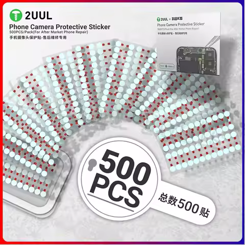 2UUL DA31 Phone Camera Protective Sticker 500PCS/Pack for Phones Repair Camera Dustproof & Scratchpr