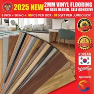 【SG Stock & 12h Shipping】 Wood Vinyl Flooring DIY Waterproof Self-adhesive 36pcs/53.8 sqft Floor Sti