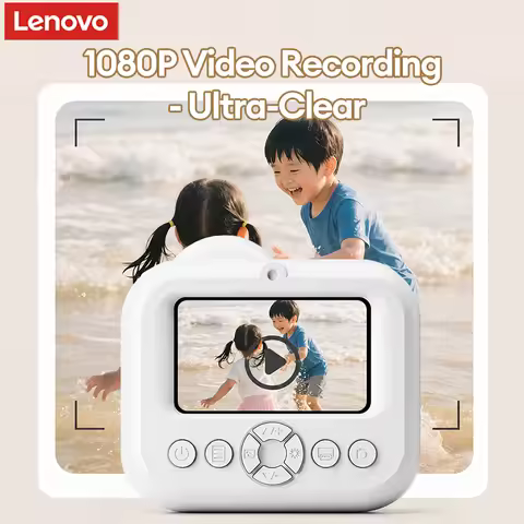 Lenovo DY35 Kids Instant Print Camera 1080P Digital Camera With Video Recorder Thermal Photo Printer
