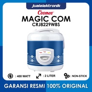 Cosmos CRJ8229WBS – Magic Com Rice Cooker 2 Liter Nonstick White Blue