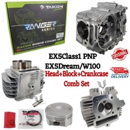 TAIKOM RACING EX5 CLASS 1 PNP EX5 DREAM /WAVE100 RANGER RACING ENGINE COMBO SET HEAD BLOCK CRANKCASE