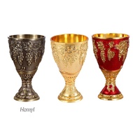 [Homyl] Vintage Medieval Goblet Reusable Carving Pattern Engraving Retro Wine Goblet
