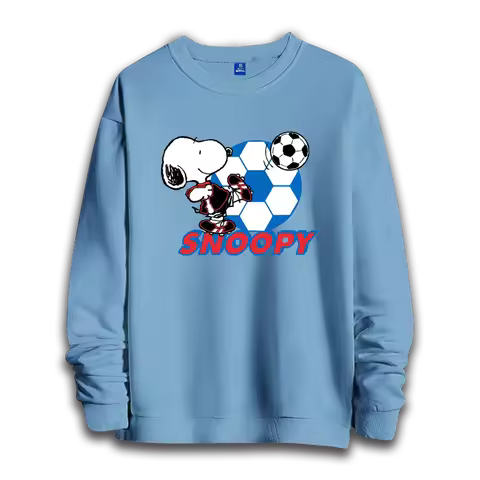 Snoopy cartoon hoodie for girls round neck hoodie for women long sleeved top couples loose casual ho