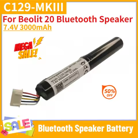 C129-MKIII Rechargeable Battery 7.4V 3000mAh for Beolit 20 Bluetooth Speaker High Quality Replacemen