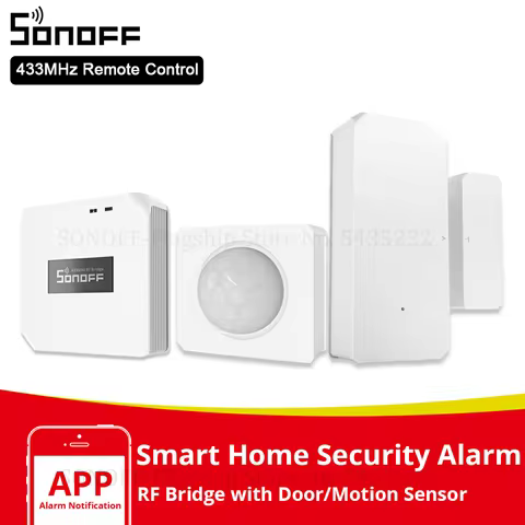 Itead SONOFF RF Bridge 433MHz Wireless Wifi Remote Control PIR3 Motion Sensor DW2 Door Window Sensor