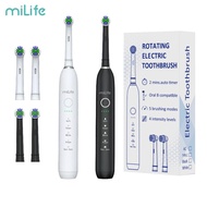 MiLife Electric Toothbrush 2-Minute Timer 5 Smart Modes 99.8% More Plaque Removal IPX7 Waterproof
