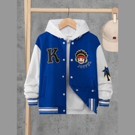 KLIKEN ID Jacket Varsity Bomber ModelOriginal for Unisex Kids Initial K JOYFUL B Ages 12 3 4 5 6 7 8