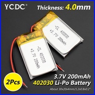 /●  ▤ 402030 3.7V Lithium Polymer Battery Li Po Ion Lipo Replacement Batteries for Dashcam Navigator