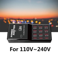 Universal 5V 1.5V-5A Portable 12 Ports USB Wall Travel Charger USB Desktop Wall Charger Hub Multi Po