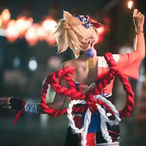 Yoimiya Cosplay Costume Anime Genshin Impact Firework Seller Xiao Gong Cosplay Costumes Red Dress Go