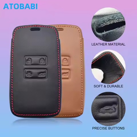 Leather Car Key Cover Bag For Renault Captur Koleos Kadjar Arkana Megane Clio Dacia Duster Sandero S