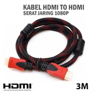 Hdmi fiber mesh cable 3m 3 meters 3 meters 3 m