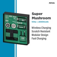 MFISH 20000mAh Magnetic Wireless PowerBank with 100W PD Fast Charging With Battery Pack Flashlight M