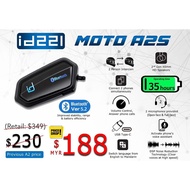 BLUETOOTH ID221 MOTO A2S MOTO A2 PRO HELMET COMMUNICATOR CYCLING HEADSETS BLUETOOTH VERSION 5.2 2 PE