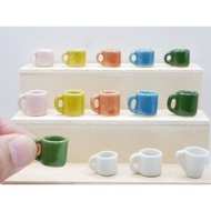 Miniature Ceramic Crafts Mug Cup Glass Dollhouse Decoration Coffee