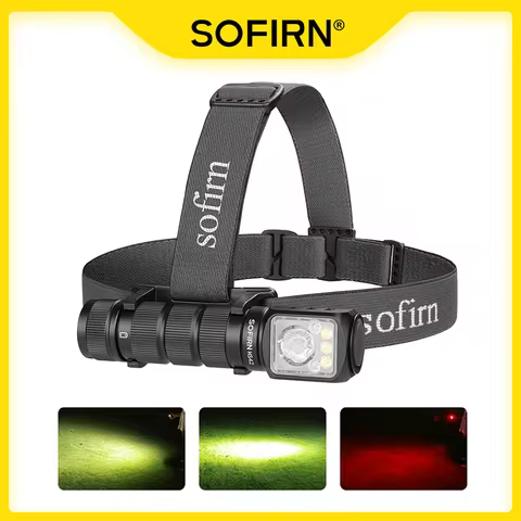 Sofirn HS42 Headlamp SST40 18650 Rechargeable Torch 2100lm 6 LEDs with Red Light Spotlight Floodligh