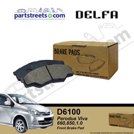 DELFA Front Brake Pad - Perodua Viva 660/850 1.0 - D6100 (1set)