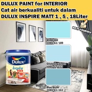 ICI DULUX INSPIRE INTERIOR MATT 18 Liter Windy Hill / Glistening Green / Blue Niche