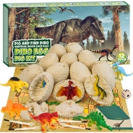 Tosekry Dinosaur Eggs Dig Kit Toys for Kids, Dinosaur Toys for Boys 4 5 6 7 8 9 10 Years Old with 12