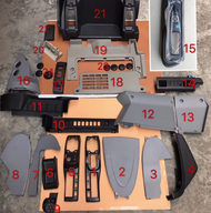 ส่วน Sumitomo รถขุด SH120-5 SH210-5แต่งห้องโดยสาร SH240-5แผงส่วนภายใน SH300-5 SH350-5 SH460-5 Cab Tr