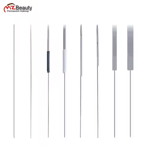 Disposable Tattoo Needles 1R 3RL 3RS 5RL 5RS 3F 5F 7F Agujas Microblading Permanent Makeup Machine N