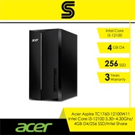 Acer Aspire TC1760-12400/12100W11/Intel Core i5-12400-i3-12100/4GB D4/256 SSD/Windows 11/3 Years Loc
