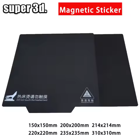 3D Printer Parts New Magnetic Bed Tape for Print Sticker 150/200/214/220/235/310mm Square Build Plat