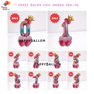 Happybaloon Foil Balloon Package Number Age Birthday Rainbow Jumbo Large 80Cm PBA-05