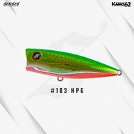 Senses Fishing Popper Kaiko62 with 3x hooks Rattle Top water lure