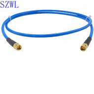 RG142 RF โคซายน์ไปยัง SMA ตัวผู้ SMA ตัวผู้สายเคเบิลเชื่อมต่อสายเคเบิลคู่ที่มีความยืดหยุ่น RG142ต่ำ 