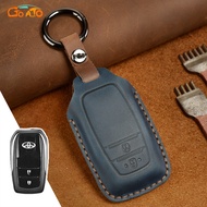 GTIOATO For Toyota Leather Key Cover Car Key Holder Keychain For Toyota Sienta Hiace Vios Corolla Altis Prius Alphard Camry Harrier CHR Yaris Cross Vellfire Rav4