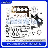 Cylinder Head full gasket set Fit 2.0 T L Diesel N47 N47D20 For 04-15 2.0L BMW X1 X3 118d 120d 123d 