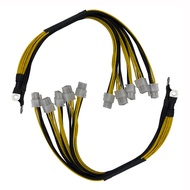 Onyehn2PCS 40cm 6 Pin PCIE Mining Power Supply Connector Cable for Bitmain Antminer APW7 + APW3 PSU 