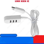 USB Hub Splitter 3 Ports USB 2.0 White 1.2m Long IC2 Components