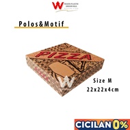 [50Pcs] Pizza Box (M) 22x22 (Plain & Patterned) --- 50 pcs @1/2 PACK| E FLUTETE brown corrugated car