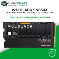 WD WESTERN DIGITAL SSD NVME M.2 GEN 4 BLACK SN850X SERIES ( 1TB / 2TB / 4TB )