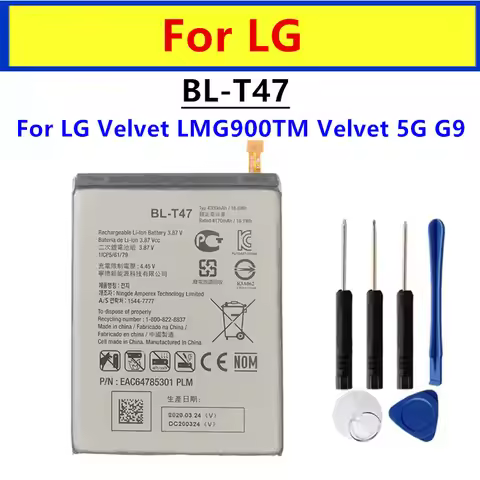 BL-T47 4300mAh Battery For LG Velvet LMG900TM Velvet 5G BL T47 G9 Mobile phone Batteries