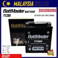 Battery YTZ8V Original Battmaster With 6 month Warranty YAMAHA R25 XMAX YZF-R25 CB300