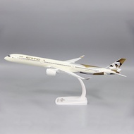 1:200เครื่องบินจำลอง A350-1000 A350พลาสติก ABS พร้อมฐานโมเดลเครื่องบินชุดก่อสร้างเครื่องบินของเล่นเก