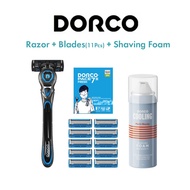 Dorco Pace 7 II Fresh Set (Razor + 11Blades + Shaving Foam)