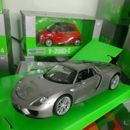 Welly Diecast 1:24 Scale Porsche 918 Spyder Silver New Not Used Complete